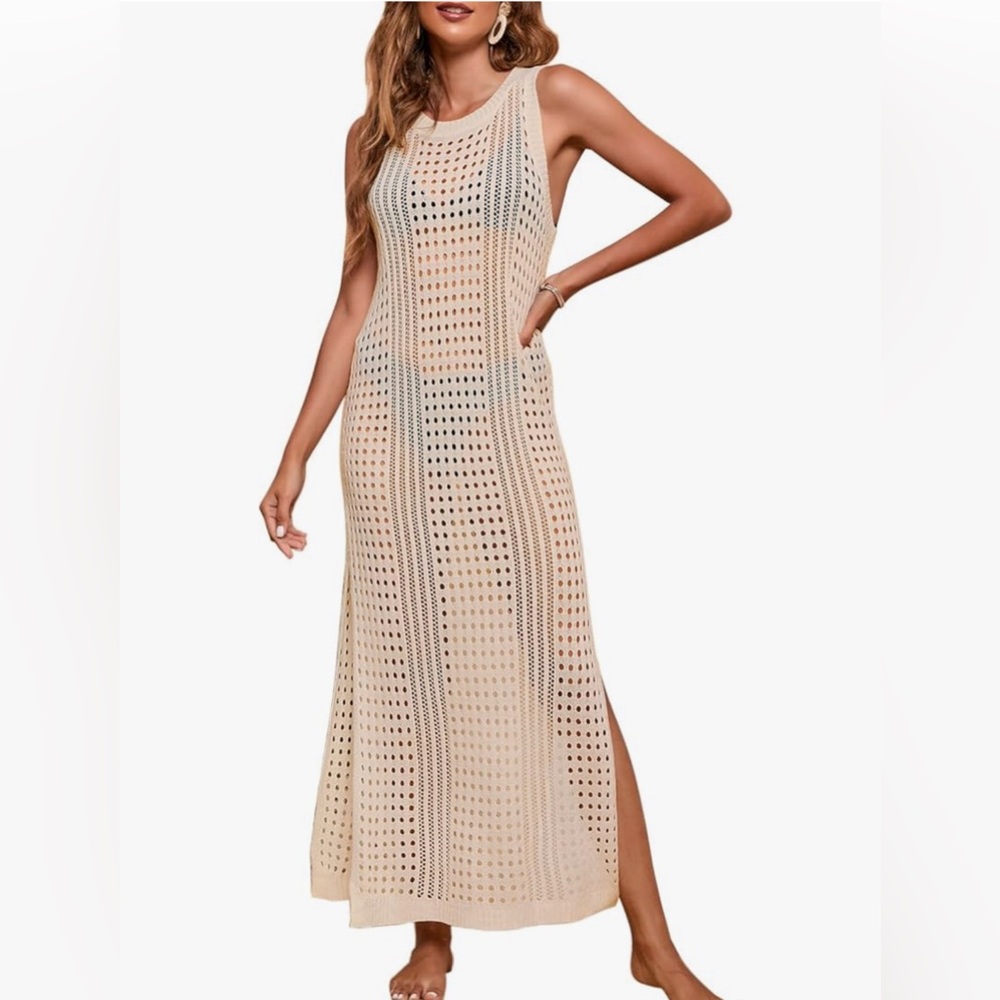 New Crochet Swim Coverup L